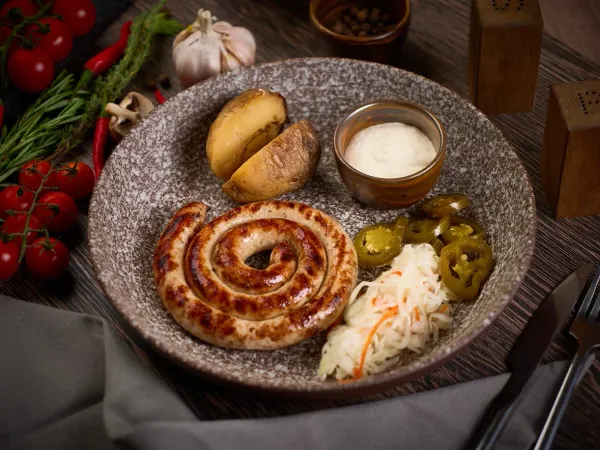 Колбаска из говядины с картофелем